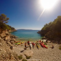Guiding tour  Spetses island, Porto Heli, Ermioni with sea kayak ,There are green deep blue cristal  clear water all oround this coast line with unique morgology!  Σπέτσες Πόρτο χέλι Ερμιόνη με seakayak photo3