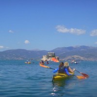 Guiding tour Nafplio-Mpourtze -Arvanitia-Karathona with sea kayak .Start  from Karathona beach paddle under the Palanidi castle to Acronfplia and Bourtzy prison island     -Nafplio Μπούρτζη-Αρβανιτια-Καραθωνα με sea kayak - Ναύπλιο