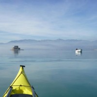 Guiding tour Nafplio-Mpourtze -Arvanitia-Karathona with sea kayak .Start  from Karathona beach paddle under the Palanidi castle to Acronfplia and Bourtzy prison island     -Nafplio Μπούρτζη-Αρβανιτια-Καραθωνα με sea kayak - Ναύπλιο photo5